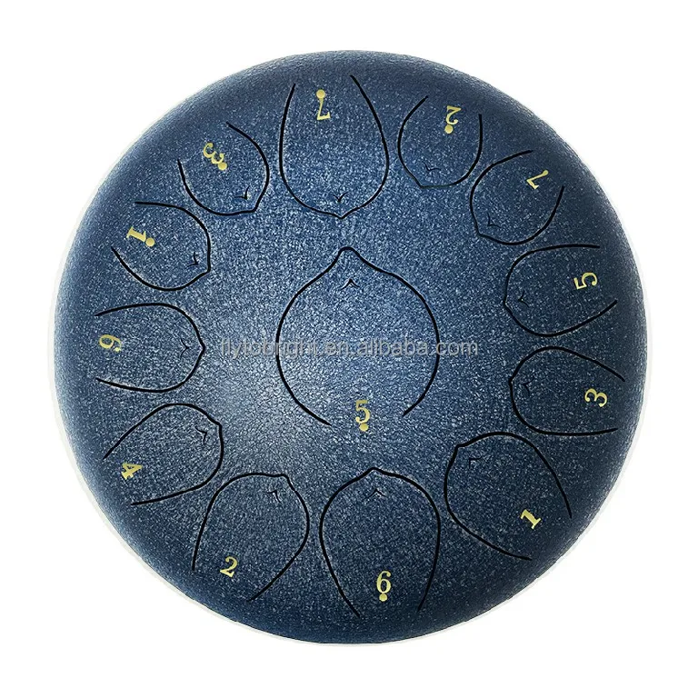 Factory Offer wholesale 12inch (30cm) 13 Note/ tongue Navy Blue hank drum C key balmy drum steel tongue drum