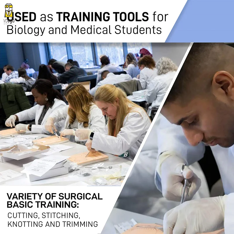 Suture Simulator Suturing Practice Skin Model Surgical Silicone Suture Training Kit