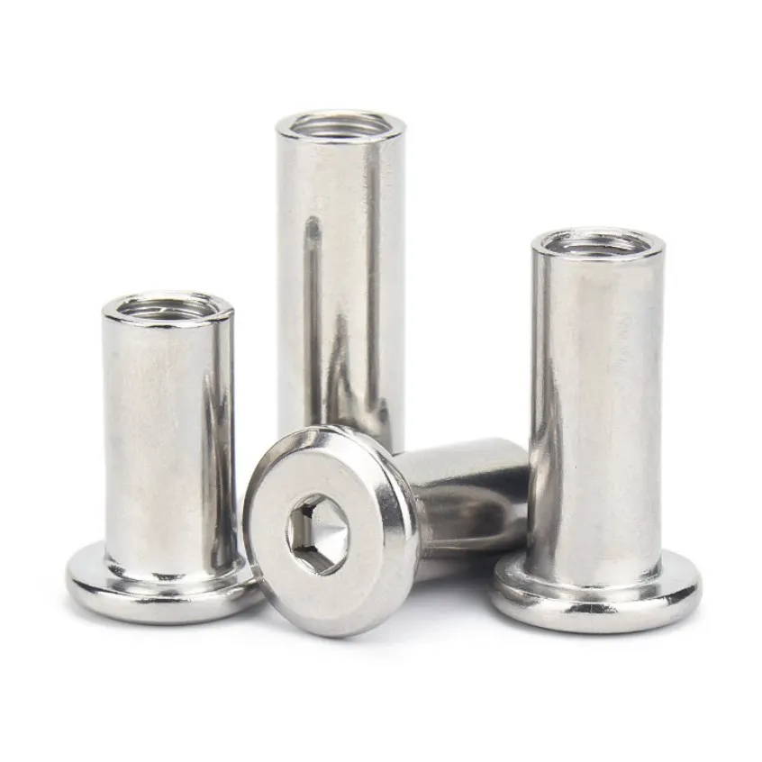 factory sale stainless steel 304  carbon steel Hex Socket Screw furniture  screw  male female chicago  nuts Binding ScrewM4M5M6