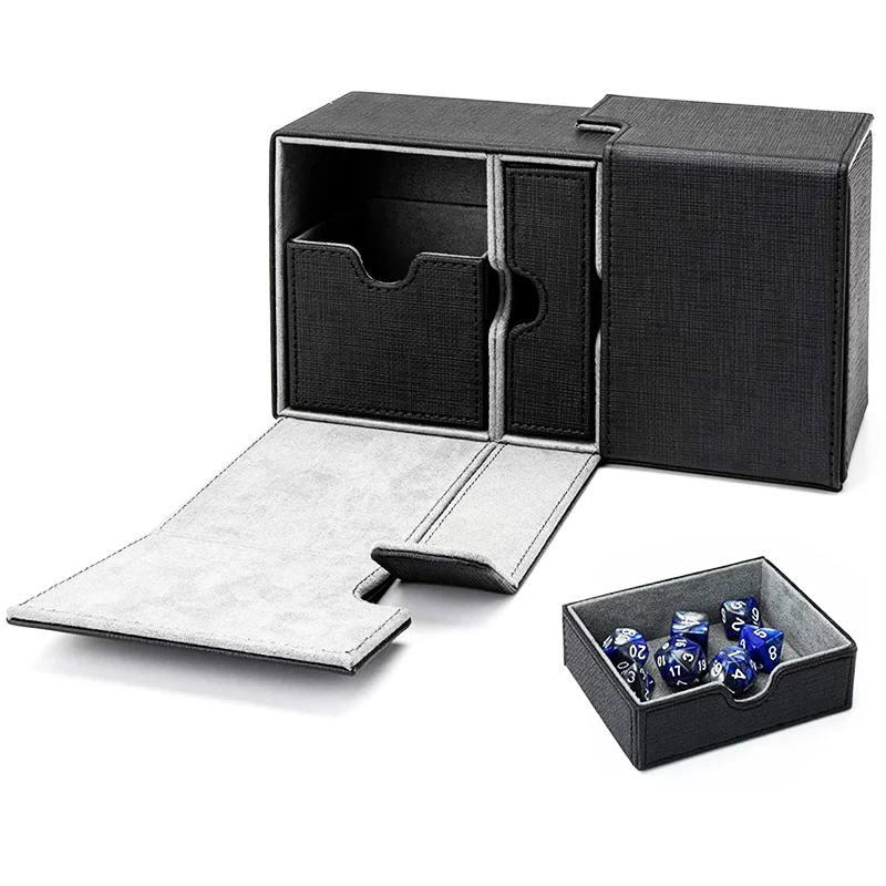 Large Capacity Card Storage Box Magnetic Three Drawer Card Box