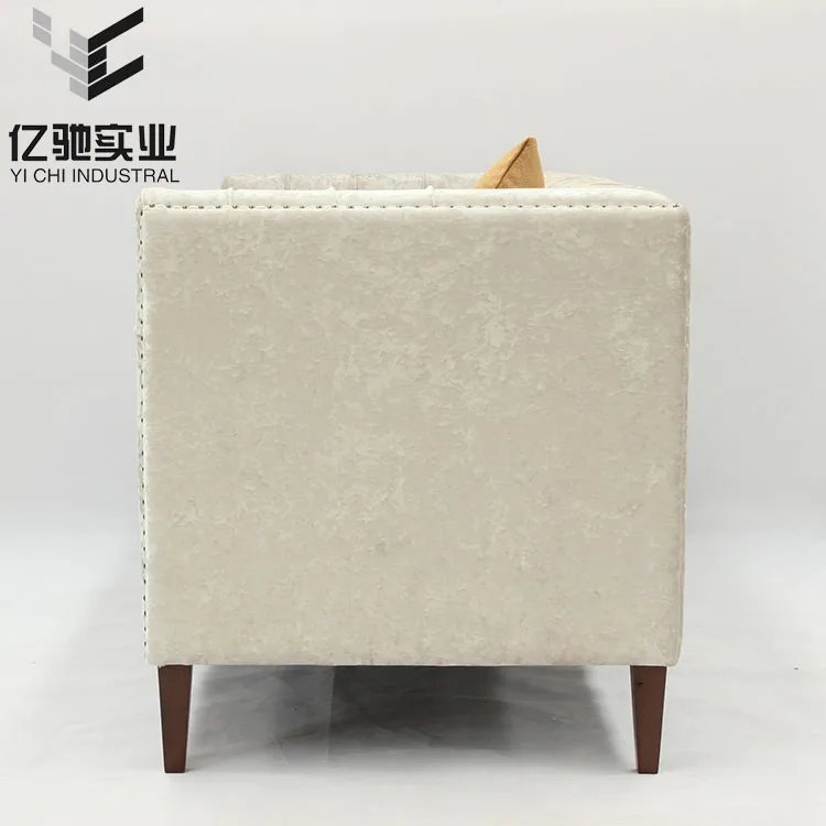 
Shanghai YiChi white imported premium PU leather restaurant lounge sofa 