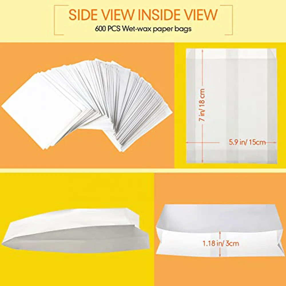 Cheap Disposable White Grease Proof Paper Bag Takeaway Wax Fast Food Grade Packaging French Fries Bags 5 Kg For Sandwich Snack