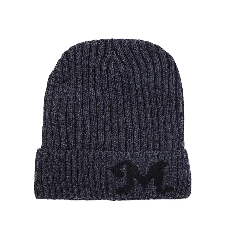 Зимняя Вязаная Шапка-бини с логотипом