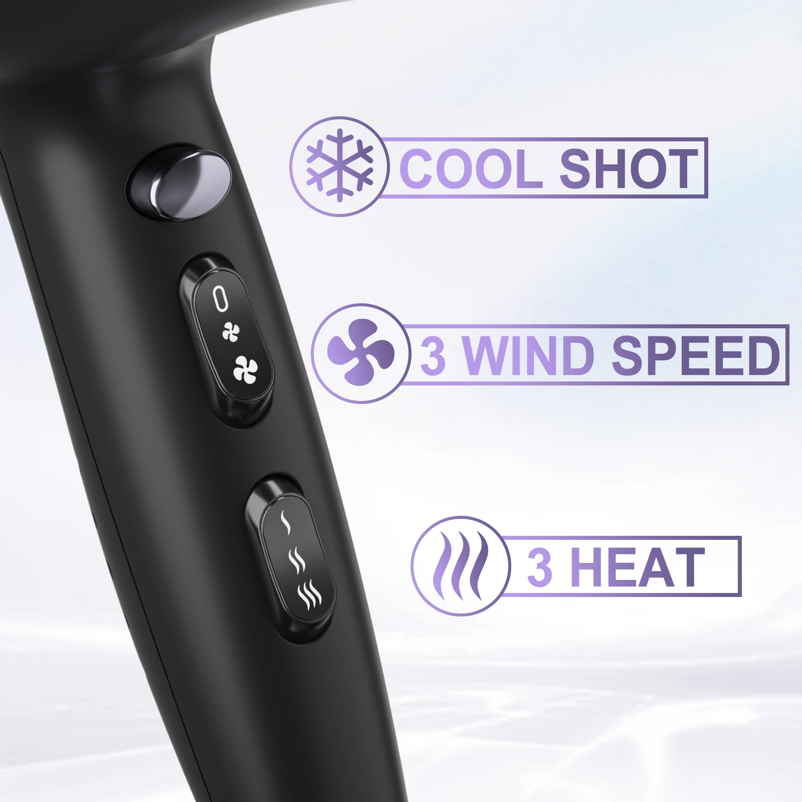 Professional Hair Dryer 2700W AC Motor Powerful Constant Temperature Hair Styler Blow Dryer