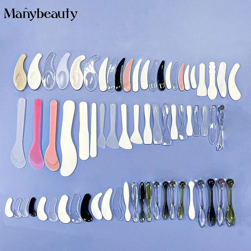 Mini Plastic Cosmetic Spatula For Facial Eye Cream Spoon Scoop Makeup Spatulas Supplier Custom Logo