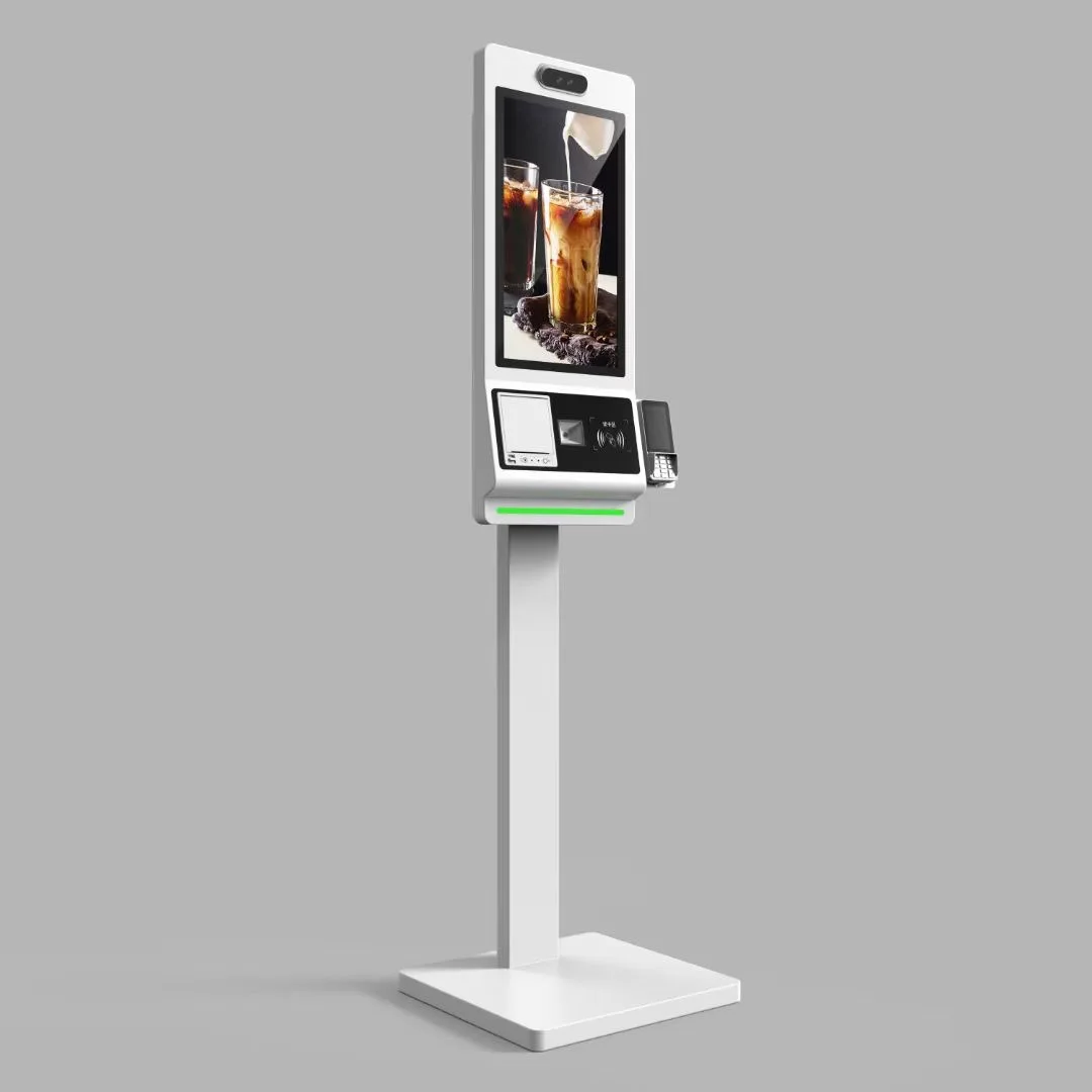 21.5 Inch Interactive Self Service Payment Kiosk N-F-C Card Reader QR Scanner Self Ordering Kiosk in Restaurant Solution