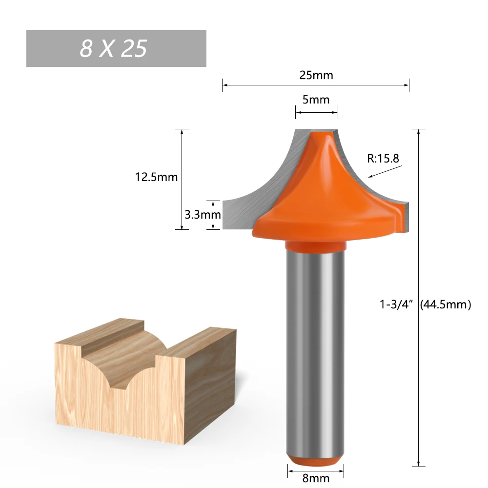 8mm shank Opening Carving Woodworking Tools Engraving Machine Milling Cutter Tungsten Solid Router Bit Carbide End mill-C C08032
