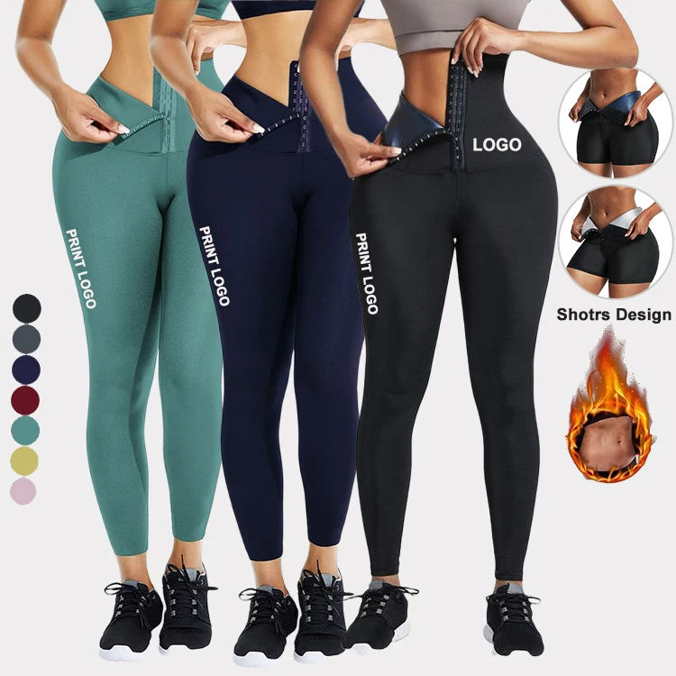 
Breathable 2021 Wholesale Corset Leggings High Waist Butt Lifter Leg Slimming Tummy Control Waist Trainer Leggings 