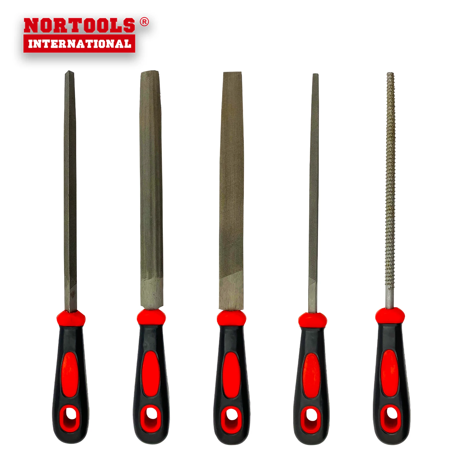5PCS Carbon Steel Flat Triangular Half Round Square File Set Engineer File Set