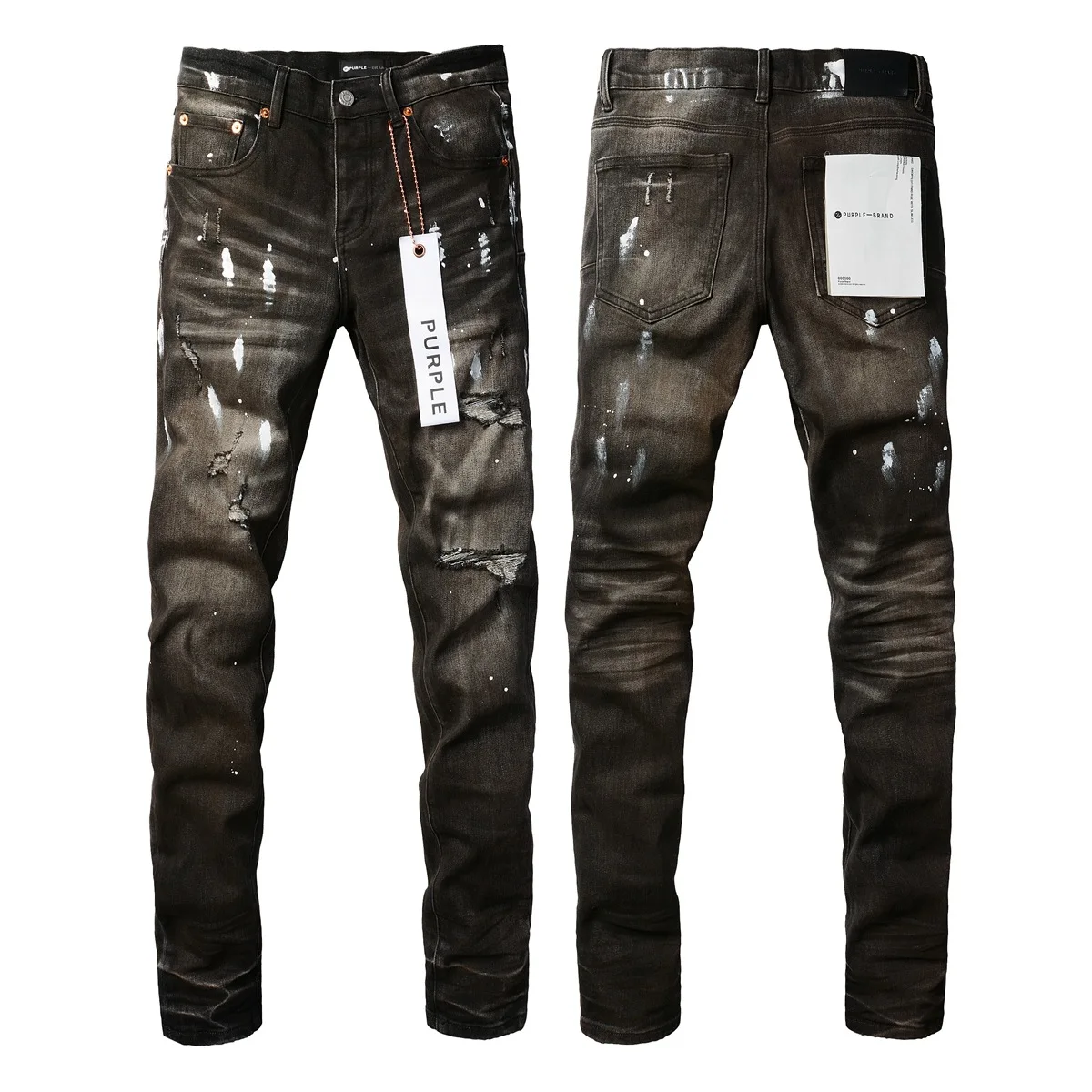 Men Jeans Vintage Straight Leg Trousers Men Hip Hop Style Letter Printing Loose Casual Zipper Fly Jeans