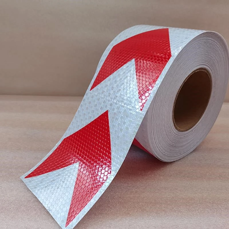 FREE SAMPLE High Light PVC Reflective Safety Warning Tape Road Traffic Construction Site Self-adhesive Reflective Guide Sign