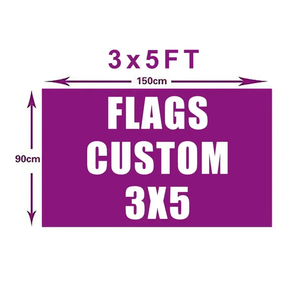 Quick shipping of promotional products with 3 * 5ft polyester bright color double stitching Cuba Flag