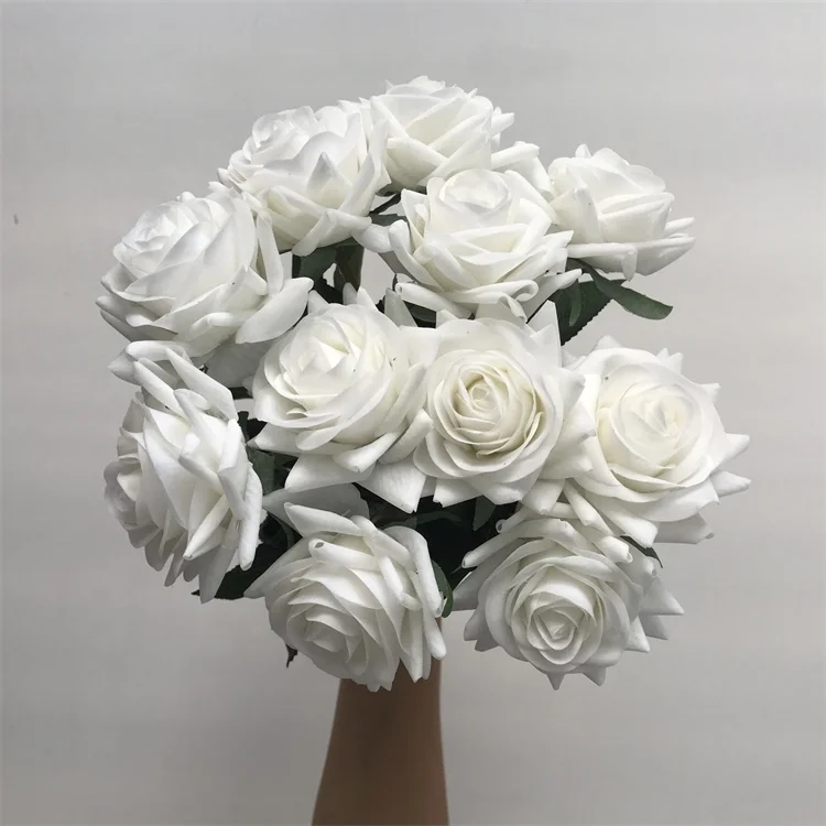 YC 2902  centerpiece flower real touch artificial roses latex decorative flowers for decoration wedding artificial