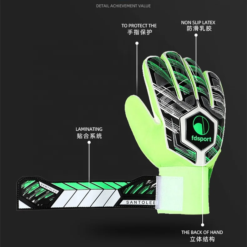 Soccer Goalkeeper Gloves Football Goalie Full Finger Protective Gloves Microfiber Anti-slip Gloves For Football Sport Equipment
