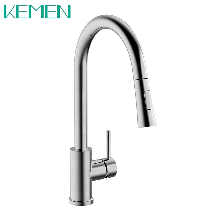 
Hot sell 360 rotation single handle mixer tap sink faucets pull down spray kitchen faucet 