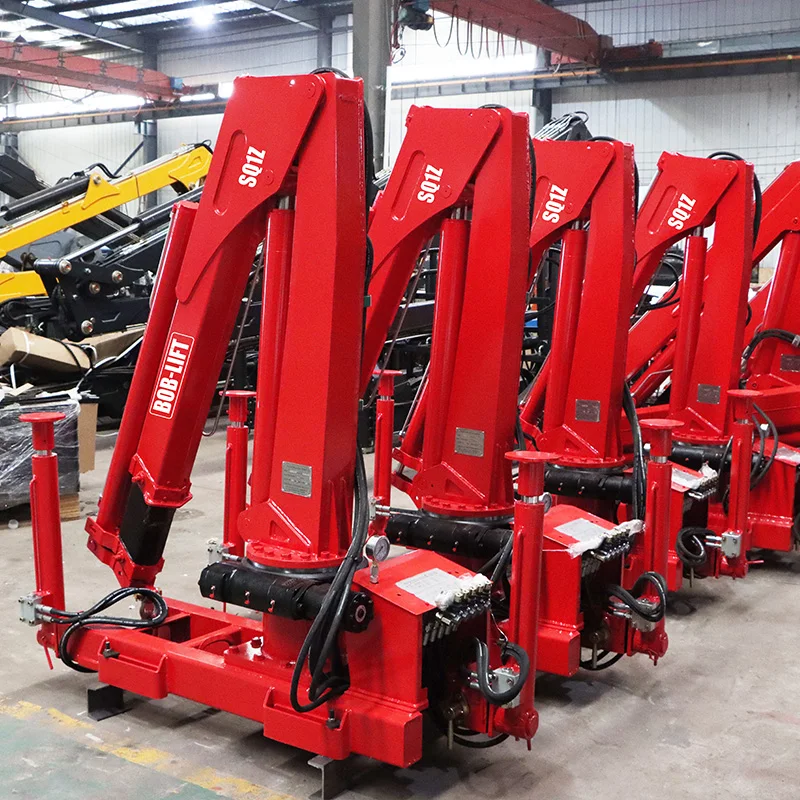 1 Ton Crane Truck Knuckle Boom Lift Truck Mounted Crane Hydraulic telescopic arm for car trailer