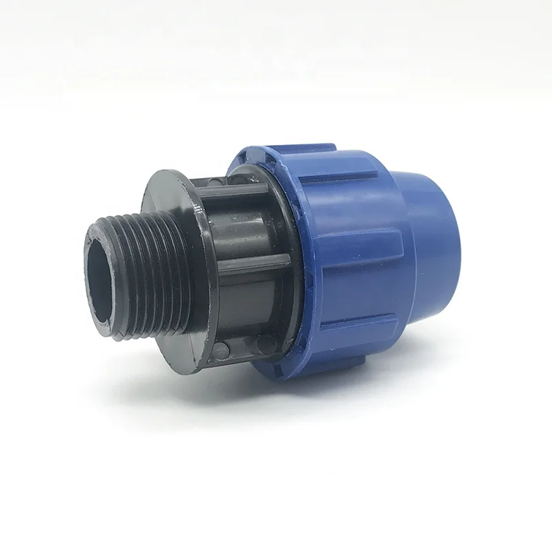 PP compression fitting 3/4 inch thread quick connector adaptor male ti female