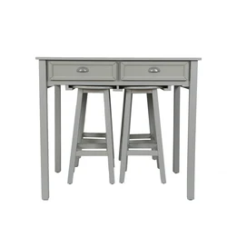 Drawer Storage Cabinet For Learning Leisure Desk With 4 Stools Table And Chair Set