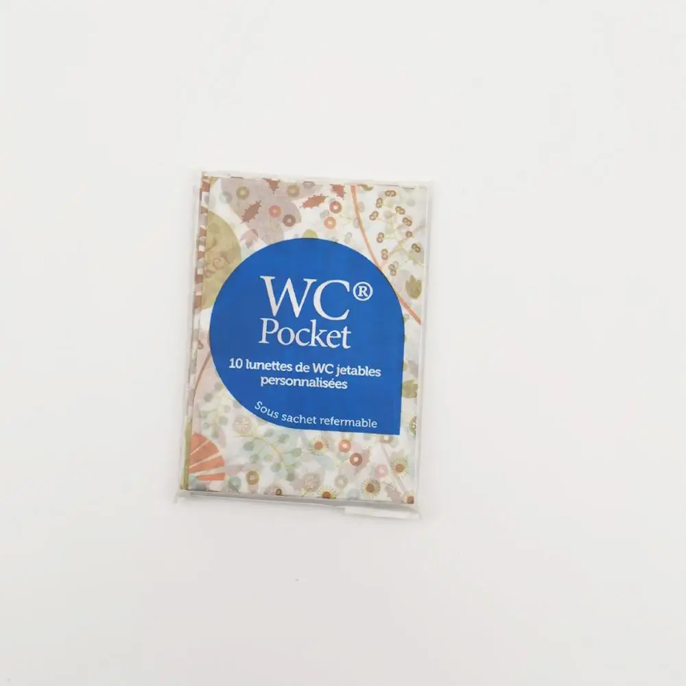 
OEM Hot sale cute printed pocket paper disposable toilet seat cover 