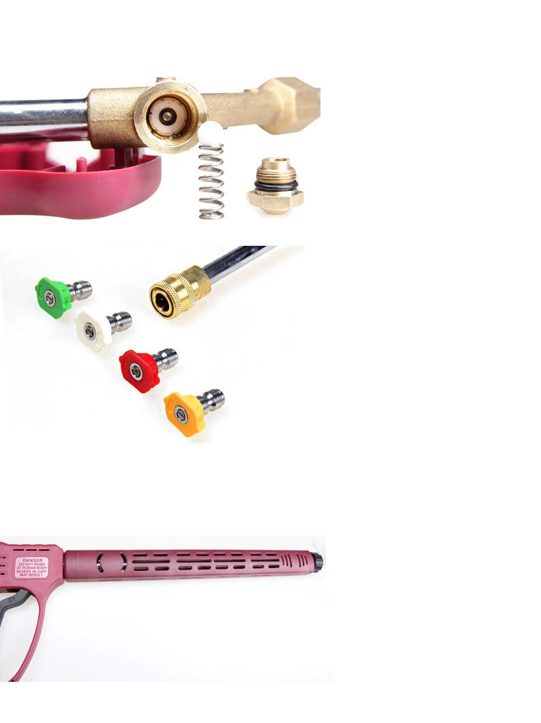 High Pressure Washer Gun Kit 4000 Psi with Extension Replacement Wand Lance,4 Quick Connect Nozzles