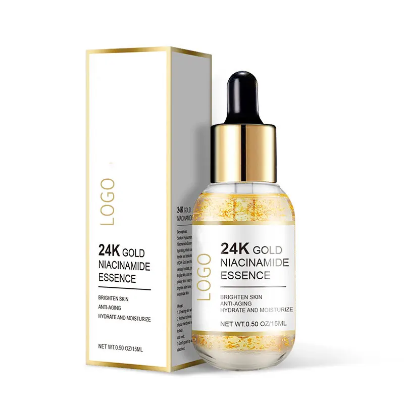 Moisturizing 24 K Gold Face Serum Whitening Skin Care Niacinamide Hydrating Anti-aging Skincare Acne Serum
