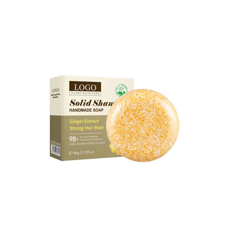 Travel Size Ginger Solid Shampoo Hair Loss Hair  Shampoo Rice Soap Hair Shampoo