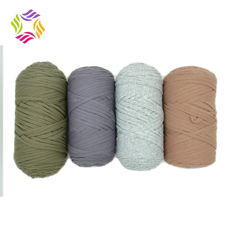 manufacturer wholesale 100% polyester 400g t shirt yarn crochet yarn for knitting