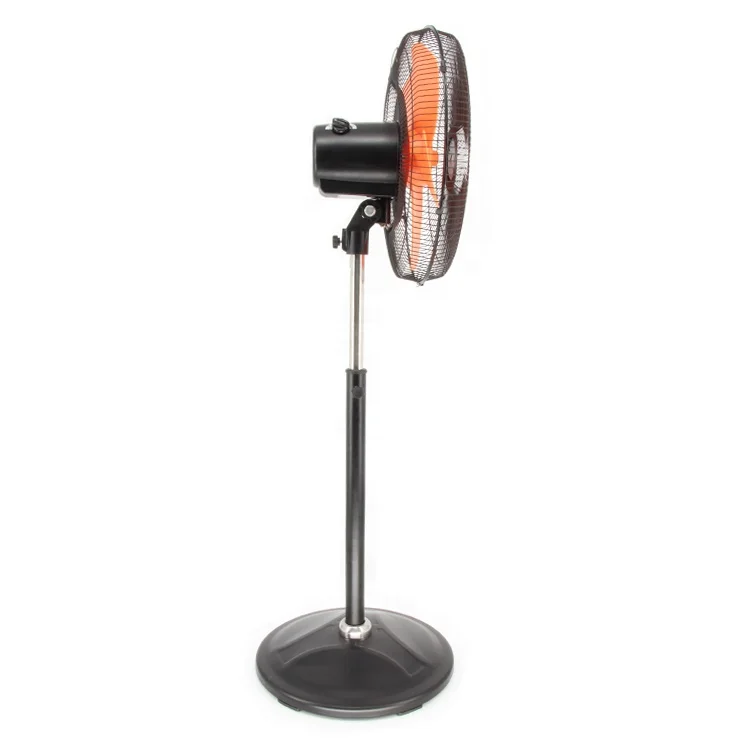 Factory oscillate swinging adjustable speed round 3 plastic blade electrical orange 18 inch industrial super deluxe stand fan