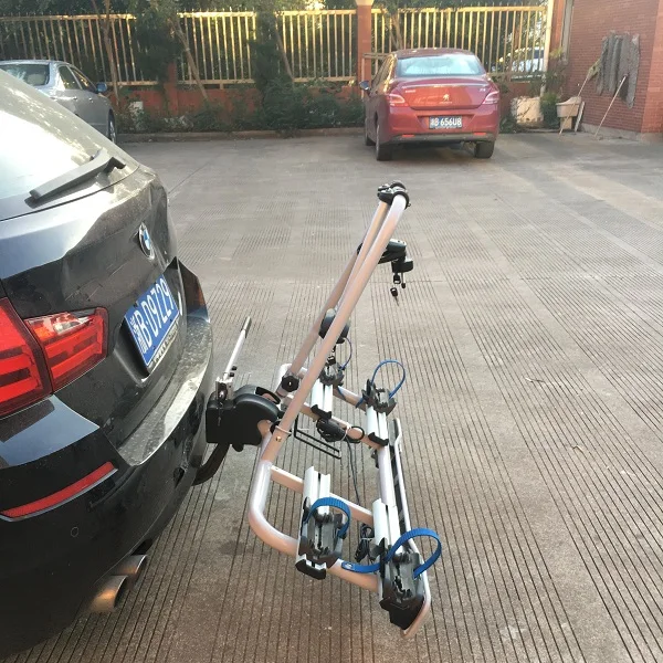 Pre-assembled 50mm 2 inch tow bar universal rear mounted ebike carrier tool-free installation quick lock system for 2 ebike