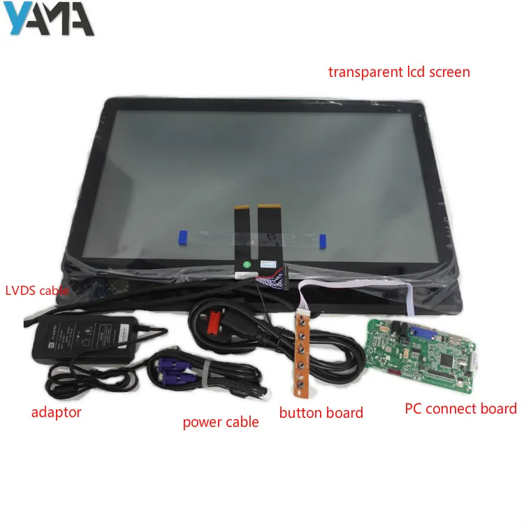interactive lcd monitor multitouch see through 10.1inch transparent LCD Display