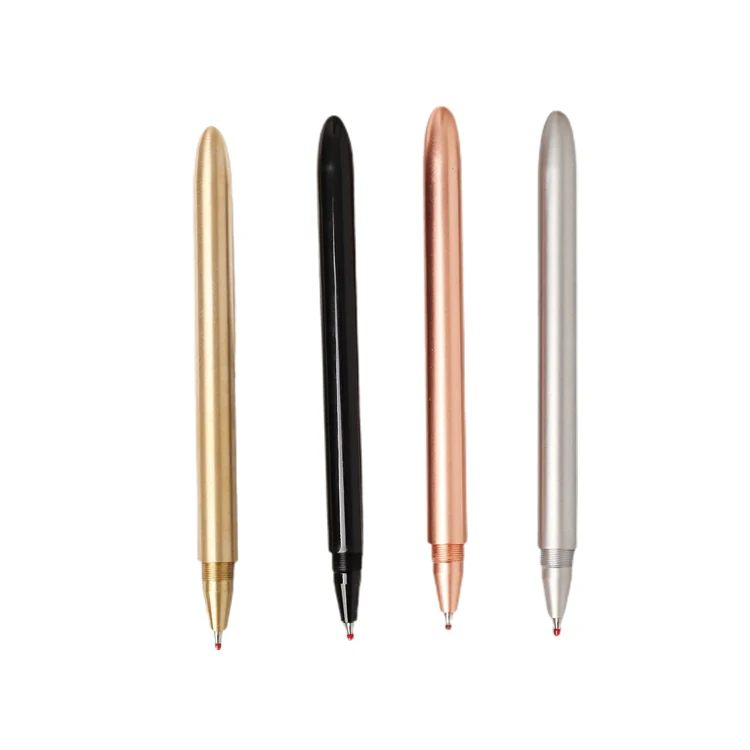 Best Selling Promotional Price Bullet Shaped Liquidly Free Ink Copper Roller Pen