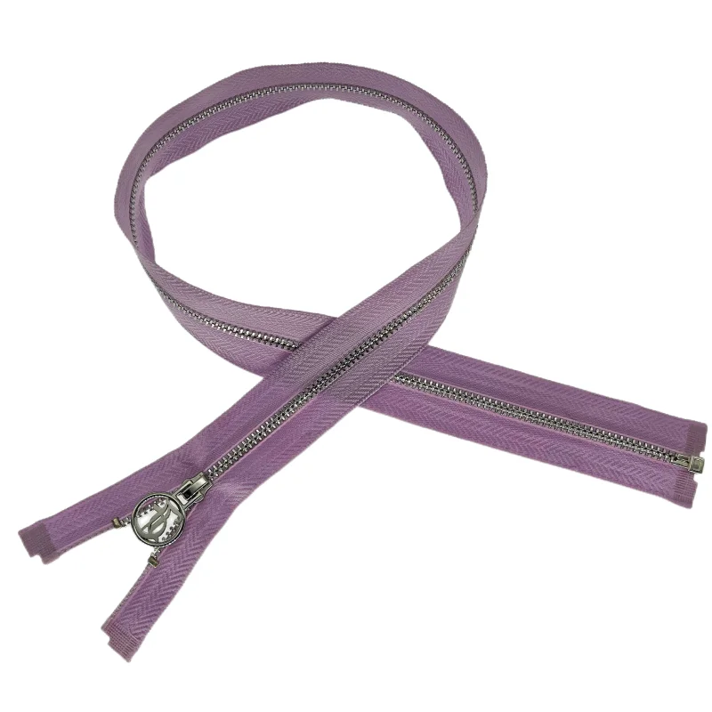 Customized Color 10-60cm metalized Open End Teeth Large men sport jacket Zipper 3# 4# 5# 8# 10#