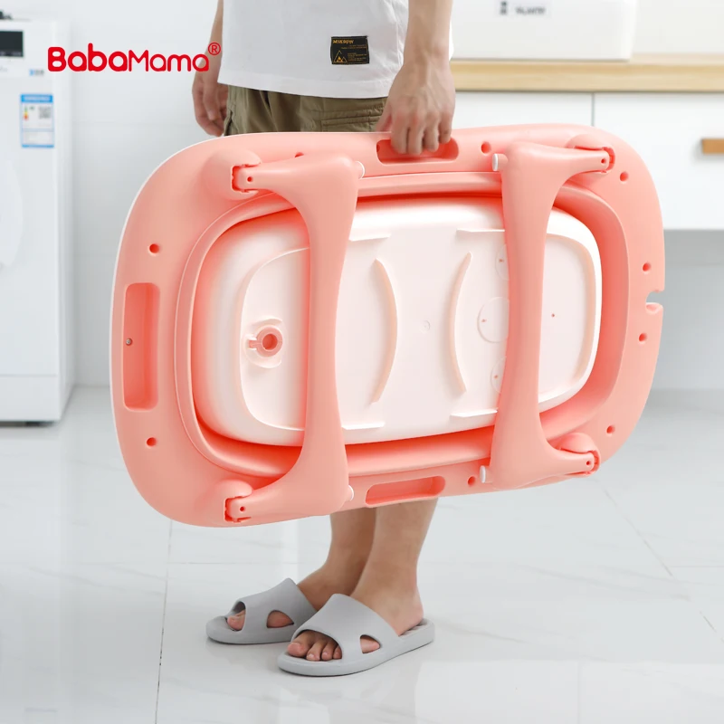 Новая стильная складная портативная складная детская ванна, новые товары для новорожденных детская пластиковая дешевая складная детская ванна/