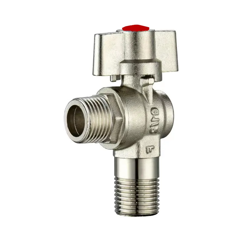 130g High Flow Copper Ball Core Three-way Angle Valve Water Heater Toilet Hot and Cold Water Switch Extension Ball Valve
