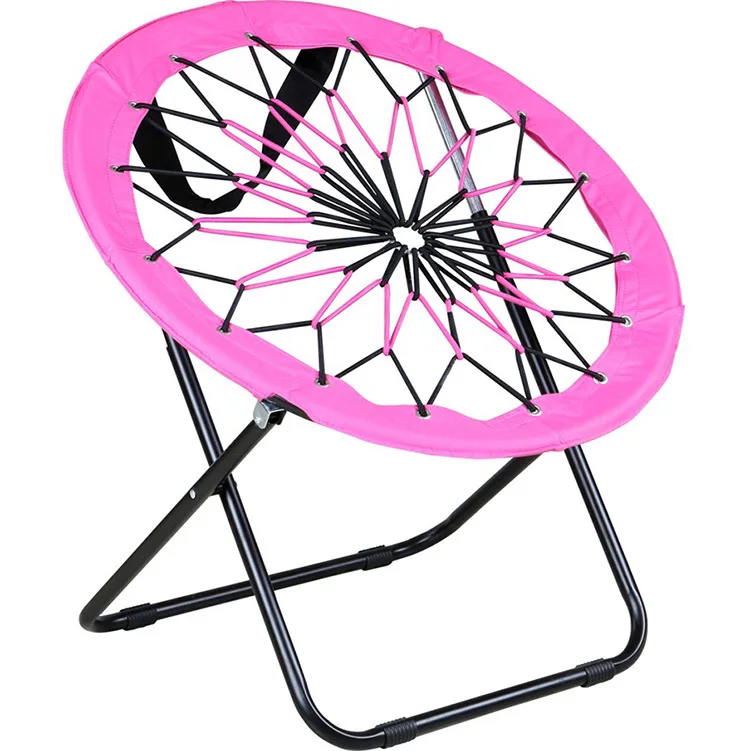 Leisure portable folding  bungee Moon chair lightweight comfortable elastic rope Moon chair