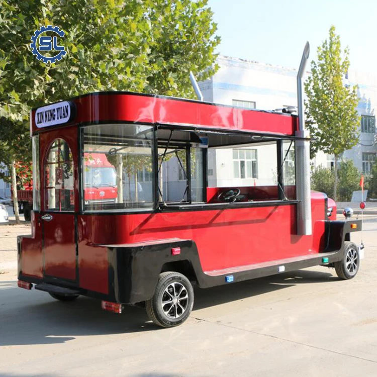 Factory Supply Electric Dining Car Mobile Breakfast Food  Coffee Cars