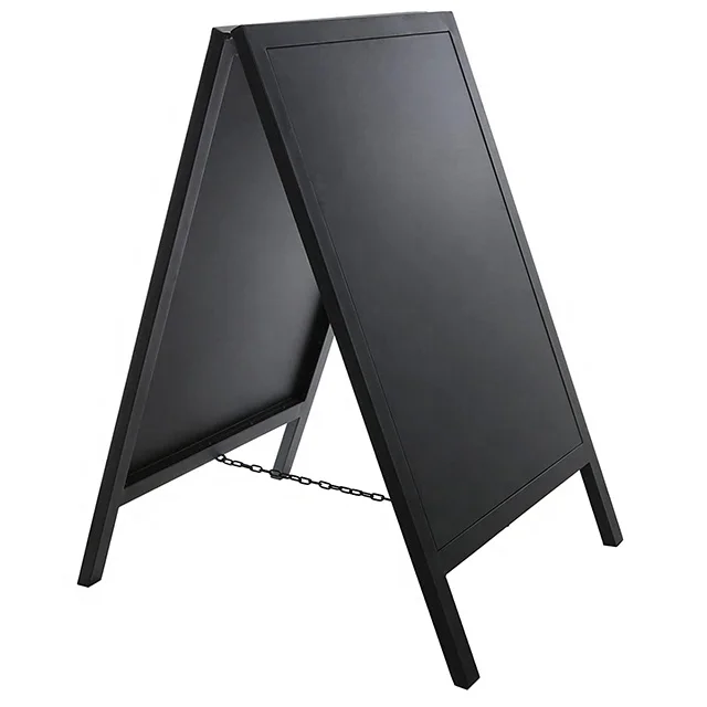 Rustic Double Sided A-Frame Wooden Sidewalk Chalk Board Coffee Menu Restaurant Chalkboard
