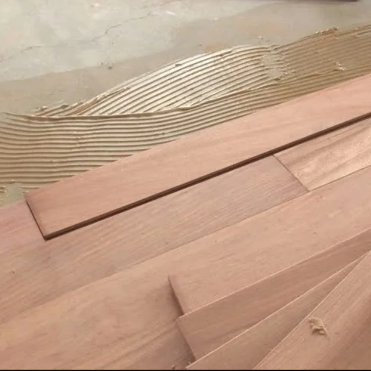 Natural color unfinished tongue and groove wood flooring solid wood parquet