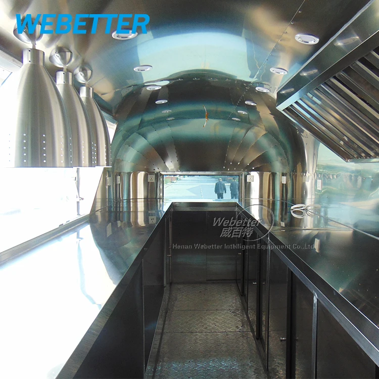 Airstream remolque snack machines bbq fast food trucks fully equipped mobile kitchen coffee ice cream food trailer for sale usa