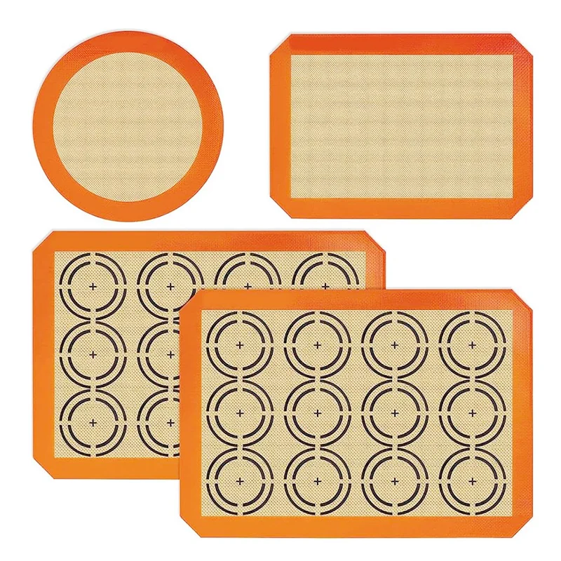Amazing Hot Sale New Style Silicone Macaron  Baking Mat Set for Decorating Piping Pot Baking Tray