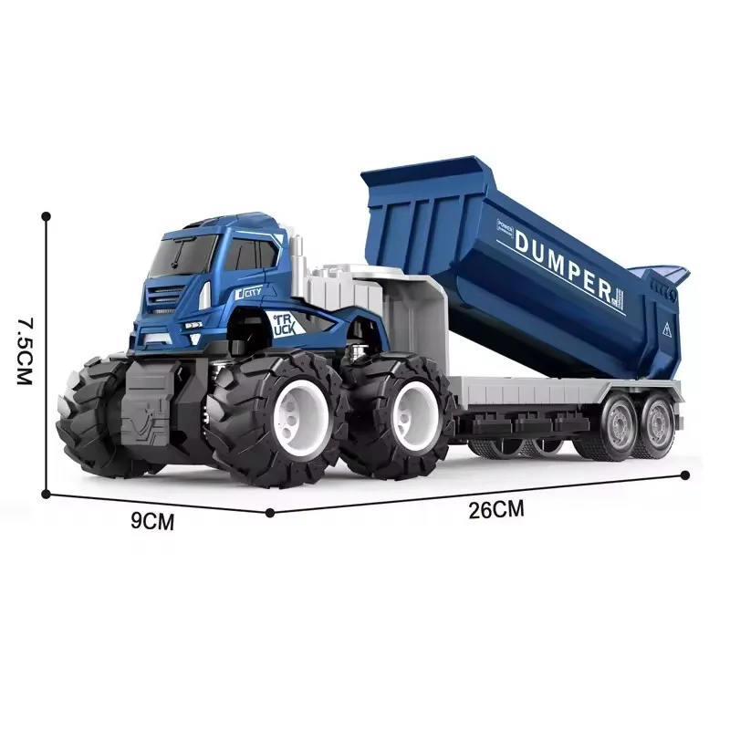 New arrival metal dump truck toys model inertia diecast metal truck 4wd transport die cast toy vehicles truck