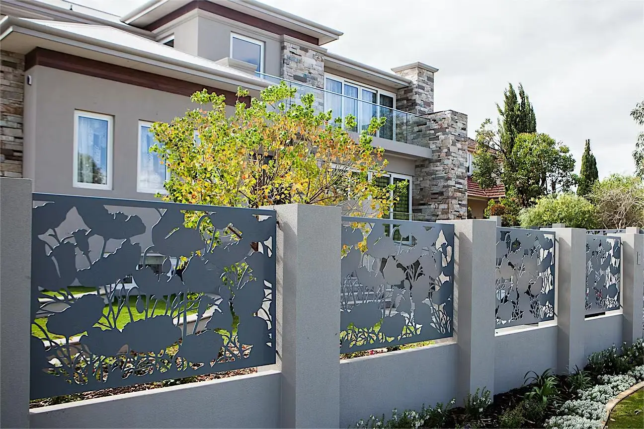 builders warehouse aluminum fence black metal artificial railing fencing powder coated aluminum private garden fence