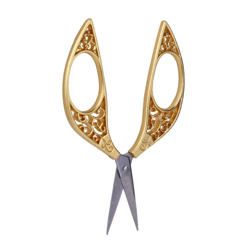 European Style embroidery steel vintage scissor Stainless Steel professional wholesale Lace scissor
