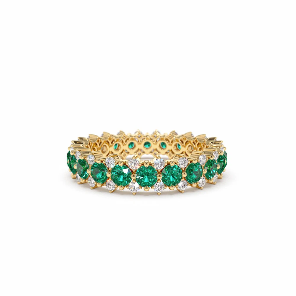 Wholesale high quality custom 18K gold plated rings Radiant ice cut jewelry 925 sterling silver Luxury emerald rings for women