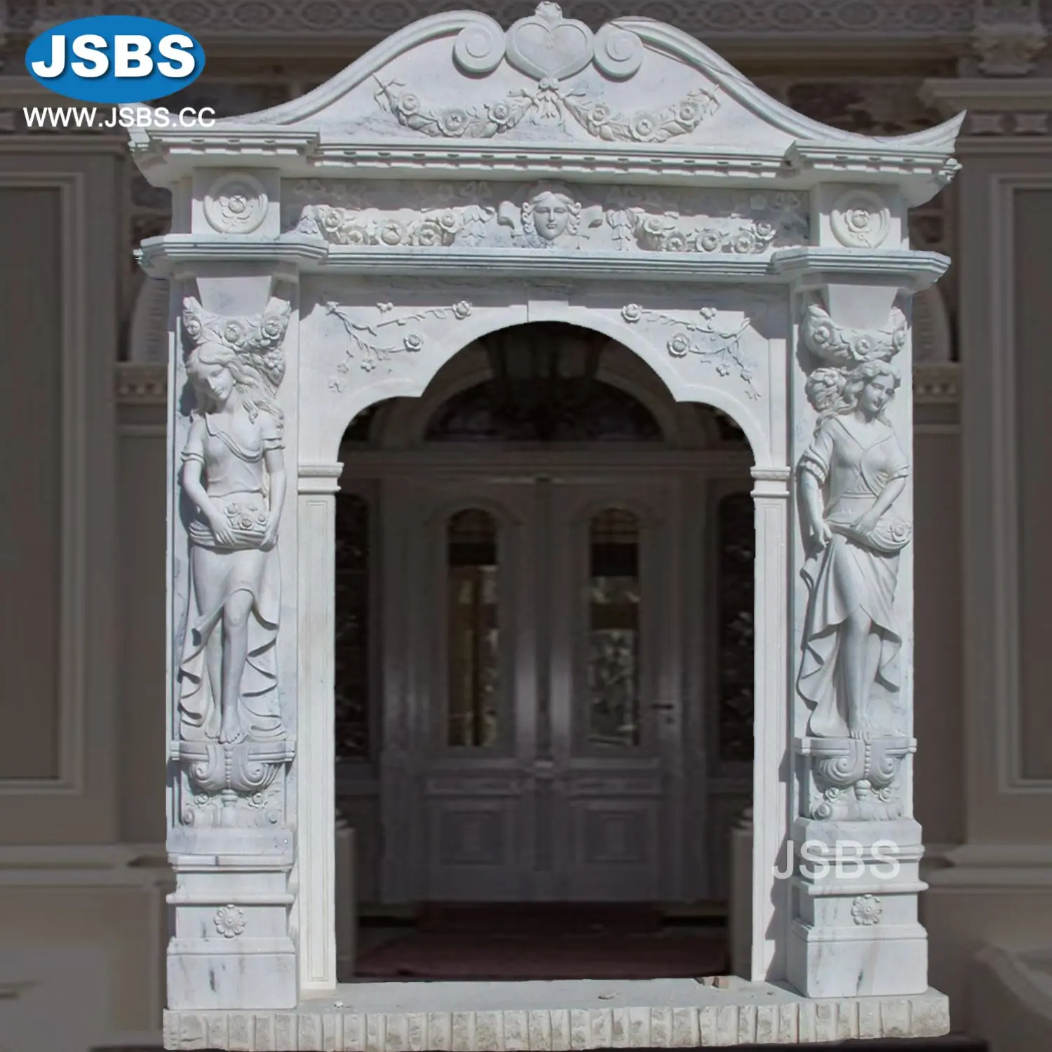 China Factory Wholesale Price Antique Hand Carved White Exterior Stone Window Frame