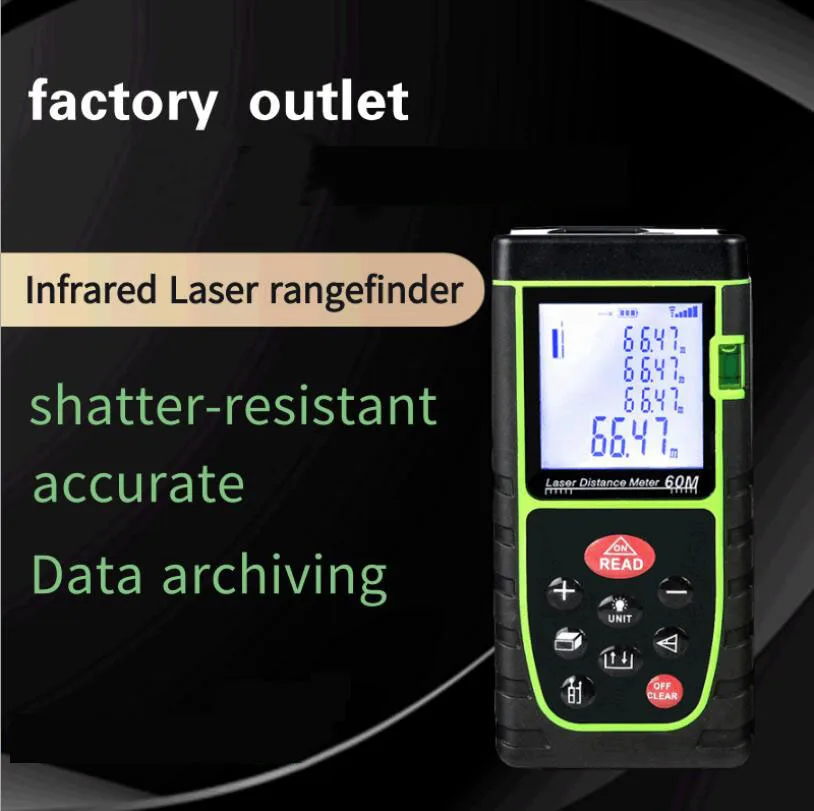 Smart Digital Laser Distance Meter 60m Measuring Instrument Device Mini DIY USB OEM Customized Power Charging Unit ROHS