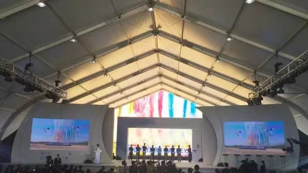 500 People Aluminum Permanent Transparent Glass Marquee Wedding Party Tent