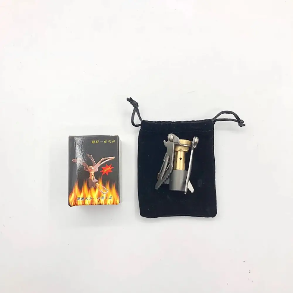 Outdoor Portable Folding Mini Camping Gas Stove Survival Furnace Stove 45g 3000W Pocket Hiking Picnic Cooking Gas Cooker Stove