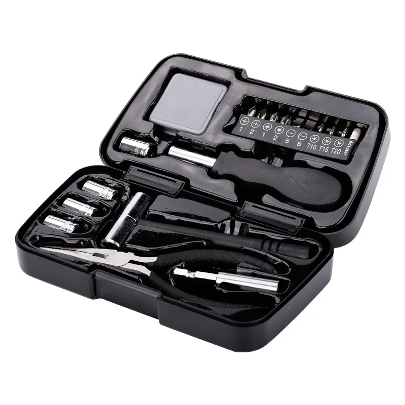 Multifunctional Plastic Tool Set Portable Tool Box Home Repair Helper Pliers Tape Measure Screwdriver
