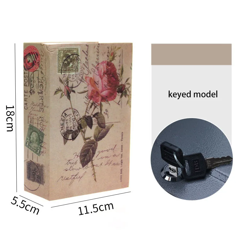 dictionary diversion metal safe lock box mini simulation book safe money cash safety lock box with key